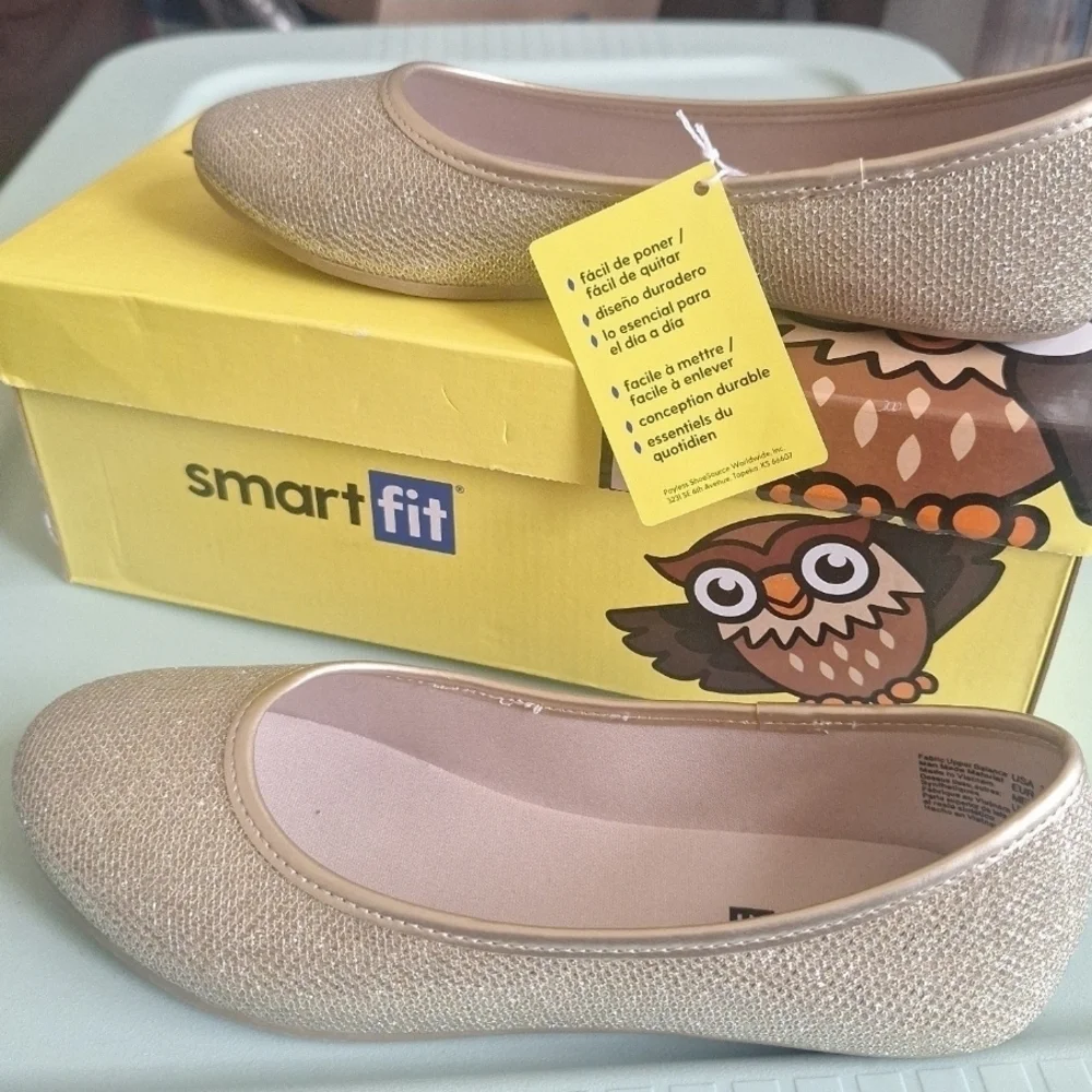SmartFit Girls Gold Flats